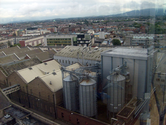 Overlooking Dublin from top of Guinness Brewery